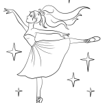 Ballerina girl coloring pages