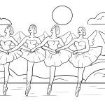 Ballerinas coloring pages