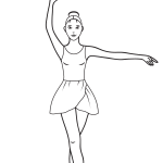 Ballet coloring pages 4th positions
