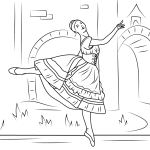 Coppelia ballet coloring pages