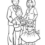 Happy family coloring pages