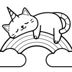 Rainbow Cat coloring pages