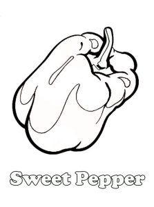 Sweet pepper coloring pages