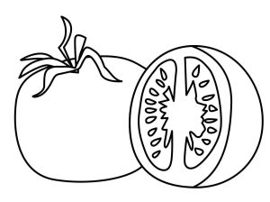 Tomato coloring pages