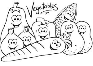 Vegetables coloring page