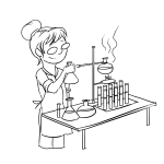 Chemist coloring pages