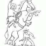 Cowboys hunting coloring pages