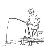 Fisherman coloring pictures
