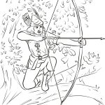 Robin Hood hunting coloring pages