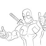 Marvel Deadpool coloring pages