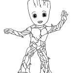 Baby Groot coloring pages