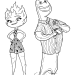 Ember and Wade coloring page