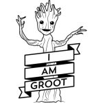 I am Groot coloring pages