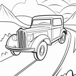 Montessori car coloring pages