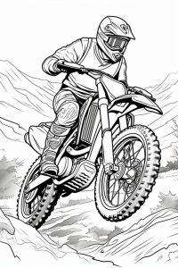 Dirt byke coloring pages