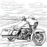 Harley Davidson cruiser coloring pages