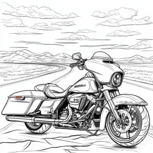 Harley Davidson cruiser coloring pages