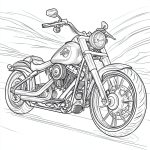 Harley Davidson motorcycle coloring pages