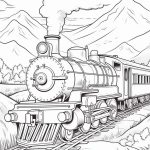 Locomotive coloring pages