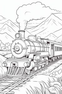 Locomotive coloring pages