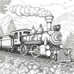 Locomotive coloring pages printable
