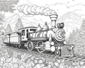 Locomotive coloring pages printable