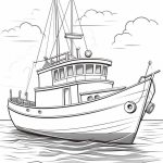 Boat coloring page printable