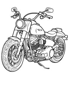 Cool motorcycle coloring pages