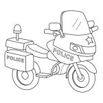 Police moto coloring pages