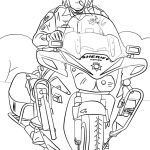 Police motorcycle coloring pages
