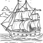 Sailing boat coloring pages
