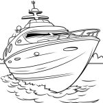 Speed boat coloring pages