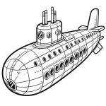 Submarine coloring page printable